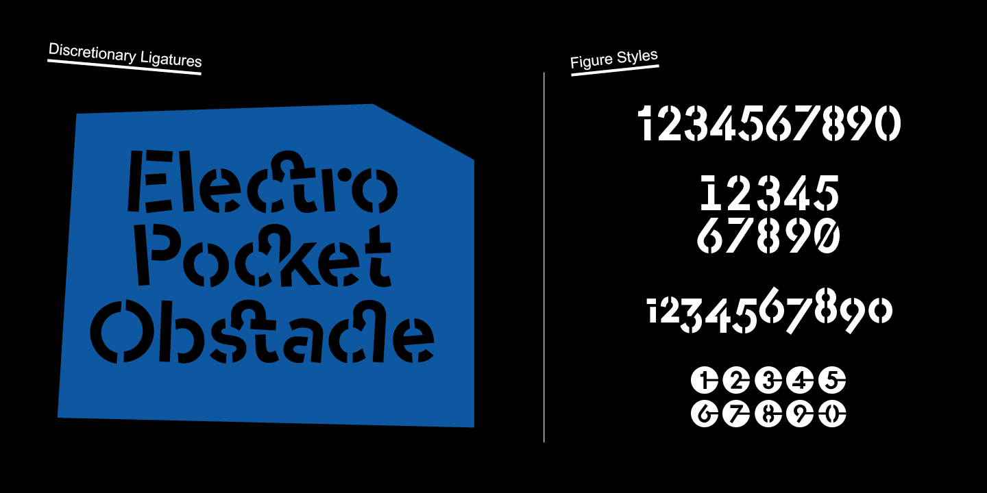 Przykład czcionki -OC Format Stencil Bold